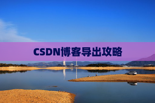 CSDN博客导出攻略